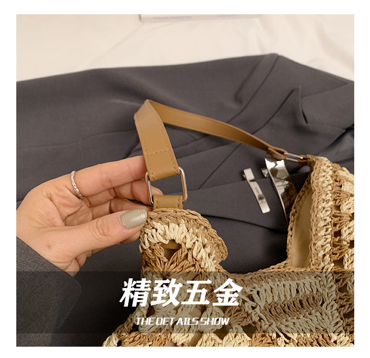 Сумка 慵懒风编织包包女士2024新款夏季大容量草编包小众设计单肩托特包 OTHER
