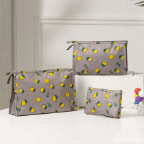 Korean version small makeup bag waterproof washing bag portable student containing bag mouth red cashier bag large capacity net red new