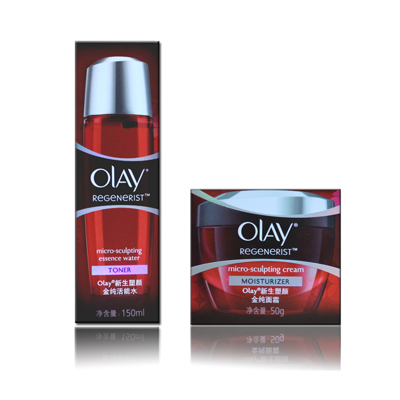 包邮 玉兰油新生塑颜优惠套装 新生活能水150ml+金纯面霜50ml