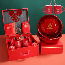 Marriage dowry washbasin set new wedding toiletries Daquan womens family preparation wedding items bride dowry Basin