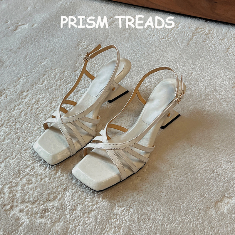Sheepskin Version~ French Square-Toe Woven Strap Wedge Roman Sandals for Women, Versatile High-Heeled Sandals for Women, Fashionable Sheepskin Version~ French Square-Toe Woven Strap Wedge Roman Sandals for Women, Versatile High-Heeled Sandals for Women, Fashionable
