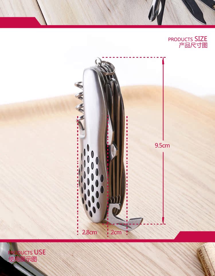Công cụ đa chức năng Con dao quân đội Thụy Sĩ - dao gấp chai cầm tay trái cây dao quà tặng dao gấp mini đa năng