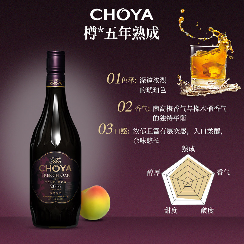 CHOYA蝶失俏雅樽本格梅酒:🌸五年熟成,日式梅子酒的极致享受!🍹-梅酒-淘宝好物网