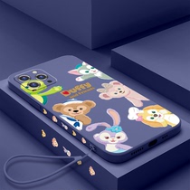 Apple 13 phone shell new iphone11 cartoon Duffy bear 12promax Liquid Silicone Protective Sleeve Apple 11 Net Red Tides Woman LOVELY STAR DEREVEAL PRO LENS FULL PACKAGE MA