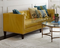 Nordic post-modern living room pull button single double three-person sofa combination American country simple Puskin model room sofa