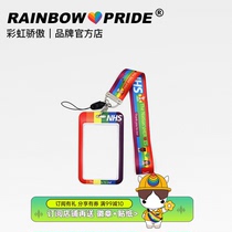 RainbowPride Six-color Mobile Phone Sling Rainbow Wind Pendant Key Buckle Can Split Sleeve portfolio documents