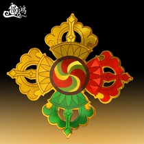 Hong Buddha statue gold foil cross Vajra Pestle sticker color self-adhesive household door and window stickers a variety of sizes