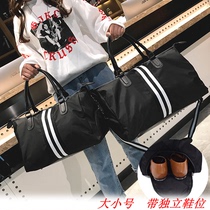 Short-distance travel bag womens sports bag travel bag nylon bag Oxford bag fitness bag large capacity portable luggage bag