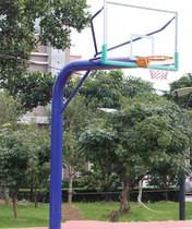 Ground buried round tube steel glass basket glass adult standard outdoor wall mounted childrens basketball frame tempered glass basketball stand