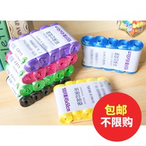 5 rolls 100 garbage bags household disposable roll black color kitchen bathroom flat plastic bag medium