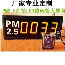 Custom LED electronic kanban digital tube display PM2 5 environmental monitoring serial port 485 232 communication