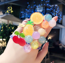 Japan Ins Cute Fruit Hair Rope Shot head Hair Rope South Korea Watermelon Cherry Circle Rubber Band