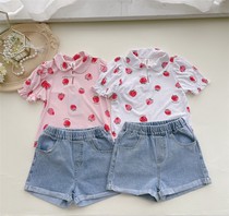 Princess Yuanyuan 2022 sweet and beautiful strawberry denim suit 61250T769