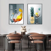 Restaurant Decoration Painting Modern Minimalist Dining Room Wall Decoration Mural Living Room Hanging Painting Fruit Painting Creative Wine Glass Wall Painting