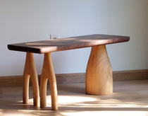 Simple Solid Wood Desk Designer Creative Computer Desk Writing Desk Nordic Full Solid Wood Meeting Table Profiled Desk