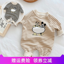 Baby Jumpsuit spring 2021 early spring clothes male baby Bo 6 spring dress 1 year old under 2 3 Ryan baby clothes