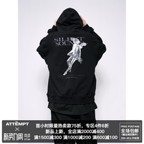  ATTEMPT 20AW “FAIRY” PATTERN TEXT PRINT FLOCKING HOODED SWEATER