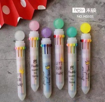 Mason 10 color ballpoint pen cute super cute creative ball pen 0 7mm multicoloured round pearl by moving pen graffiti hand painted