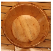  Double foot soak two-person foot wash basin household couple couple plus size water-saving basin wooden bucket