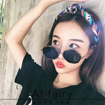 Net Red King Liuwen Sydney with Sunglasses Women 2019 new Chinese restaurant Zhao Wei same glasses round frame