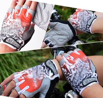 Outdoor riding half finger gloves outdoor gloves fitness non-slip riding gloves mens and womens bicycles outdoor breathable