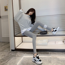 Hong Kong boomer 2022 new spring women dress pants outside wearing underpants black sports tight gush and underpants