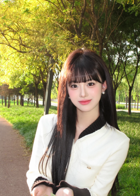真我黑长直漫画齐刘海假发套 全真发整顶设计 自然隐形无痕贴合 长发飘逸顺滑