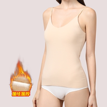 No Mark warm lingerie Female Velvet Harness Vest Plus Suede Autumn Winter Pyjamas with chest padded jacket in the bottom