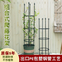 Detachable climbing rattan flower bracket plant potted flower support pole moon season clematis climbing PE flower stand