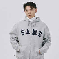 SAMESAME21AW Zipper Loose Hooded Sweat Thick Embroidery Vintage Jacket Fall Winter Couple