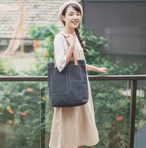 2021 new female high school college students in class with portable school bag original canvas single shoulder back bag design sense