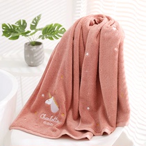 Bath towel female pure cotton suction house swimming with a baby bath towel of an adult child embroidery large bath towel embroidery can be customized