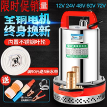 Battery 12v Volt pump battery car DC pump 24v irrigation pump full copper core submersible machine pump