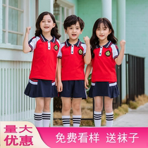 Kindergarten garden dress summer school style class suit short sleeve skirt childrens sports school uniform summer