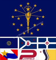 0 US Indiana flag Raphael Flag South Bender Flag Various sizes can be set to be made