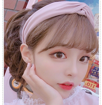 Net red hair curtain bangs wig face hair curled sea round face a piece of air bangs female