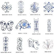 Wrought iron accessories wrought iron gate center flower staircase railing guardrail accessories forged iron theme flower