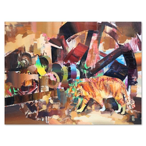 Lu Xun Academy of Fine Arts Wang Teng who is the invader No. 3 is painted on the original canvas painting