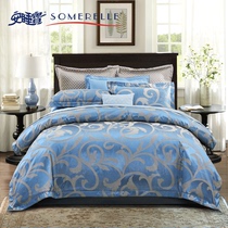 Sleeping treasure light luxury woven Jacquard four-piece European home kit double extra large four-piece sheet