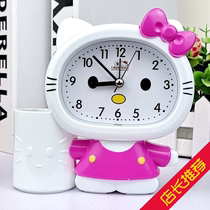 Alarm clock student pen holder cute cartoon creative small clock bedside clock personality fashion small watch children clock gift