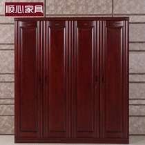 Customized wardrobe solid wood wardrobe new Chinese Chinese Manchurian full solid wood wardrobe custom size color style customization