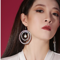 Ji Xiaobai original belly dance earrings handmade double-sided diamonds hypoallergenic performance matching jewelry 2020 new