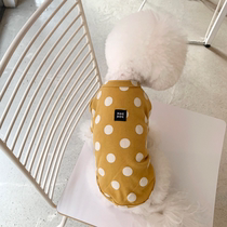 HaBe] Pet clothing Dog clothes summer MGD polka dot multi-color sleeveless vest imported from Korea