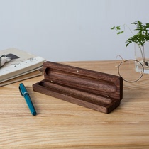 Yin Manhome Black Walnuts Wood Pencil Case Solid Wood Pencil Case Minima Containing Box Pen Gift Box