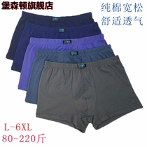 3 pieces of 5 pieces of cotton mens boxer briefs mid-waist cotton comfortable loose and breathable young and middle-aged large size shorts and panties