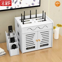 Cabinet router rack wall-mounted wifi placement rack vertical household desktop box finishing line without punching