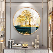 Nordic style circular decorative painting abstract wealth tree living room hanging painting Crystal porcelain painting elk a porch restaurant mural