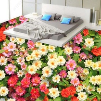 3D three-dimensional floor stickers bedroom living room floor leather self-adhesive toilet bathroom waterproof decoration customized