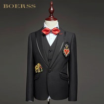 BOERSS boys dress suit childrens suit suit suit mens suit boy catwalk show suit flower boy British