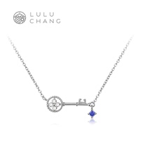 luluchang Necklace Female 925 Sterling Silver choker Short Wonderland Dream Series Key choker